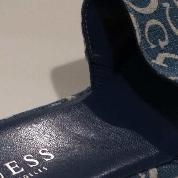 Guess Blue Platform Open Toe Slides - Size 8 PERFECT CONDITION! - Picture 5 of 8
